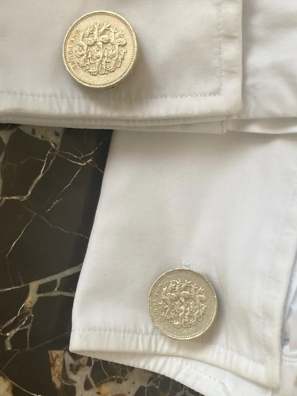 🇬🇧 British £1 Coin Cufflinks Three Lions